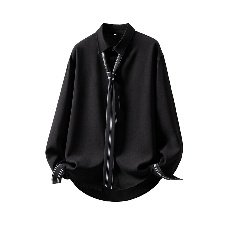 情侣领带款M-5XL大码衬衣防晒衣男长袖衬衫7975P45控68立体白底,男装衬衫,星座226-1