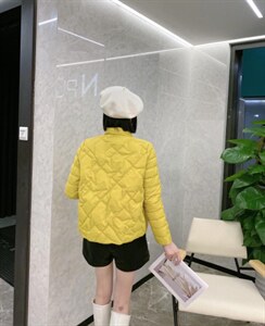 侧边扣子羽绒服图片