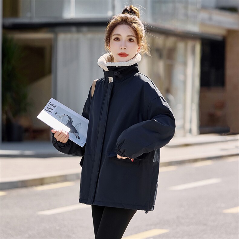 小个子毛领加厚羽绒服女士2025年冬新款韩版休闲宽松学生保暖外套,女装羽绒服,意芙