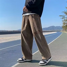 灯芯绒裤秋冬加厚加绒潮牌美式复古休闲阔腿裤K0914-P38加绒43，男装休闲裤，星座308B-1