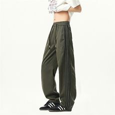 B221美式ins宽松直筒三条织带冰凉感休闲裤LK25470-特P40控68，男装休闲裤，电商B221