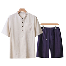 麻本衣+藏青裤