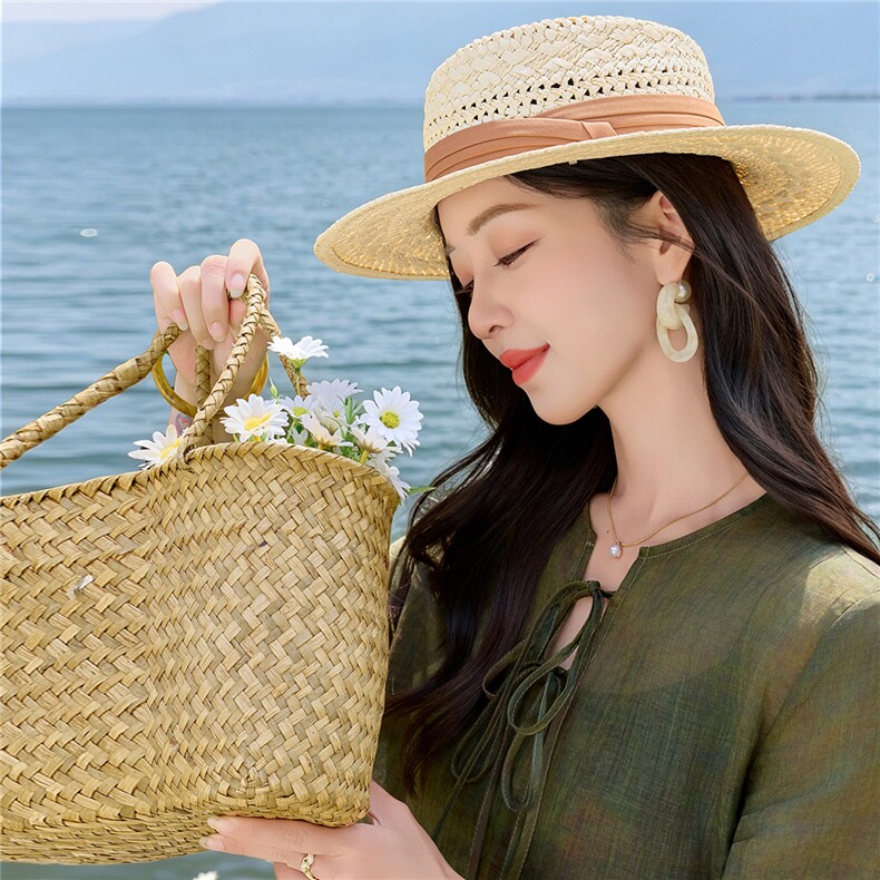 时尚苎麻印花拼接阔腿裤扎染宽松上衣复古风套装女,女装套装/套裙,水衣源