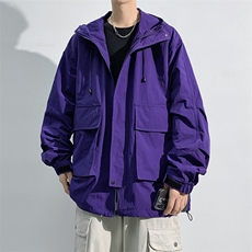 春季新款现货三防户外夹克男连帽冲锋衣外套DSA157B-J93-P60，男装夹克，电商A157B