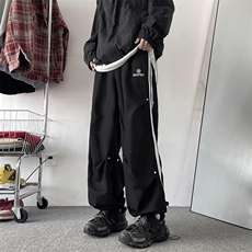 春季宽松直筒休闲裤2024新款美式复古条纹工装裤男士K7631-P45，男装休闲裤，星座512-3