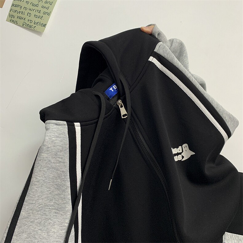 EQ318暖光图秋季连帽开衫卫衣外套男女情侣款学院风学生秋装，男装卫衣，电商C306-1