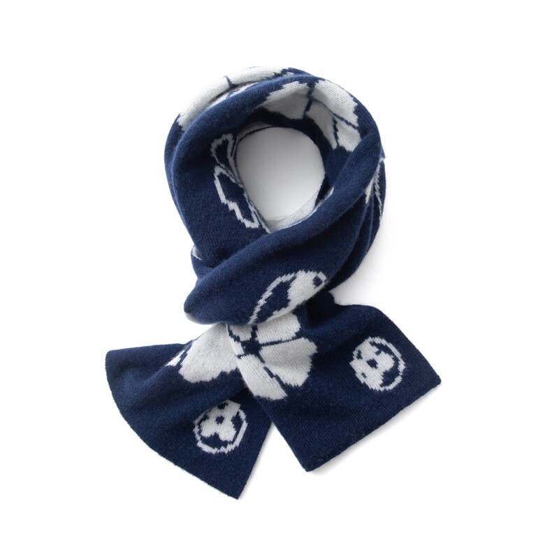 2025秋冬百搭时尚简约印花长款围巾，围巾，木淼羊绒