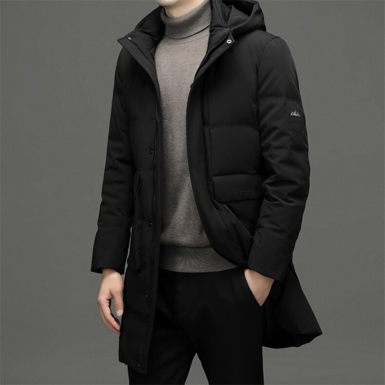 BNA2197钱塘2020-2冬季厚款中年男士有帽商务休闲新款羽绒服P330,男装羽绒服,钱塘207-2
