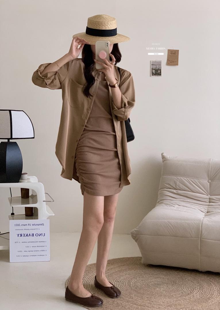 香丽迪网红chic高级感丝滑醋酸外披两件套,女装其它,香丽迪1