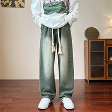 麻绳复古牛仔裤男直筒B342-NK7001-P50控68，男装牛仔裤，电商B342