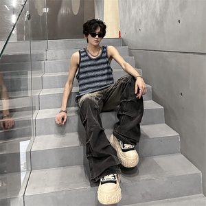 现货  经典华夫格条纹潮男百搭夏季必入单品背心  A071-823-P30图片