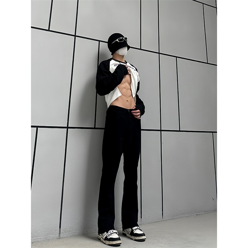 B221美式ins高街暗黑小众修身弹力休闲牛仔裤LK23010-P60控78,男装牛仔裤,电商B221