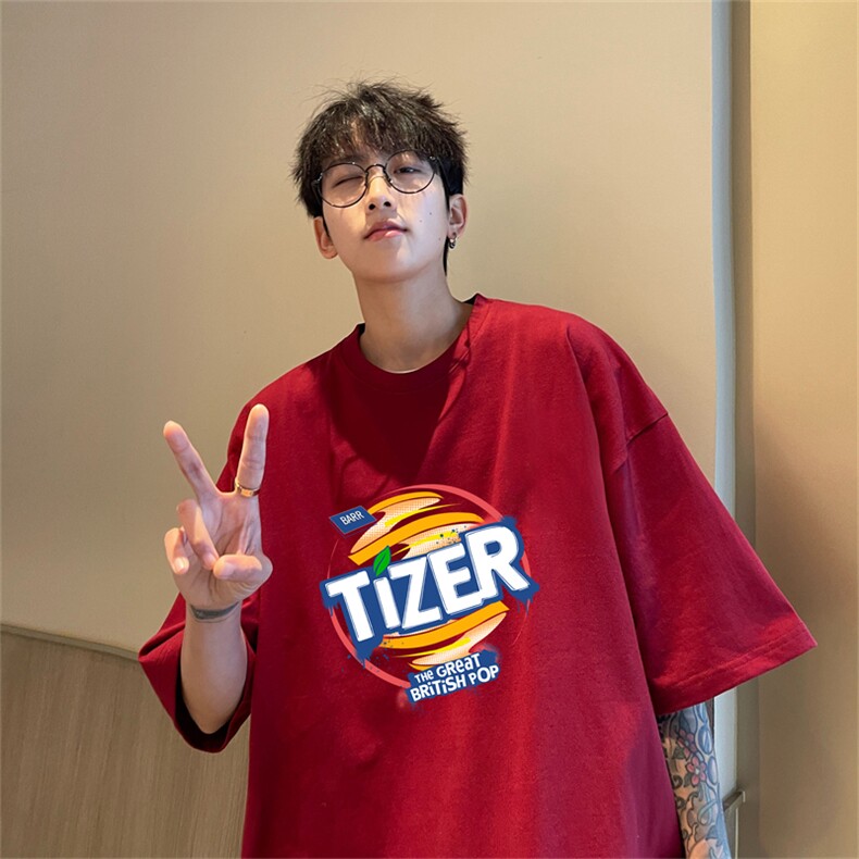 220g纯棉美式夏季短袖t恤男DT409-特批19 控38图片