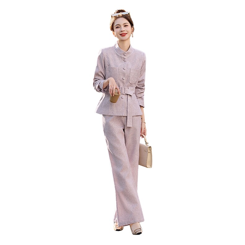 2026春季港新款淑女气质收腰御姐炸街两件套套装,女装套装/套裙,伊仟回
