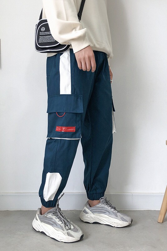 港风男裤九分裤休闲裤哈伦长裤工装裤子D309-2KZ01,男装休闲裤,电商D321A