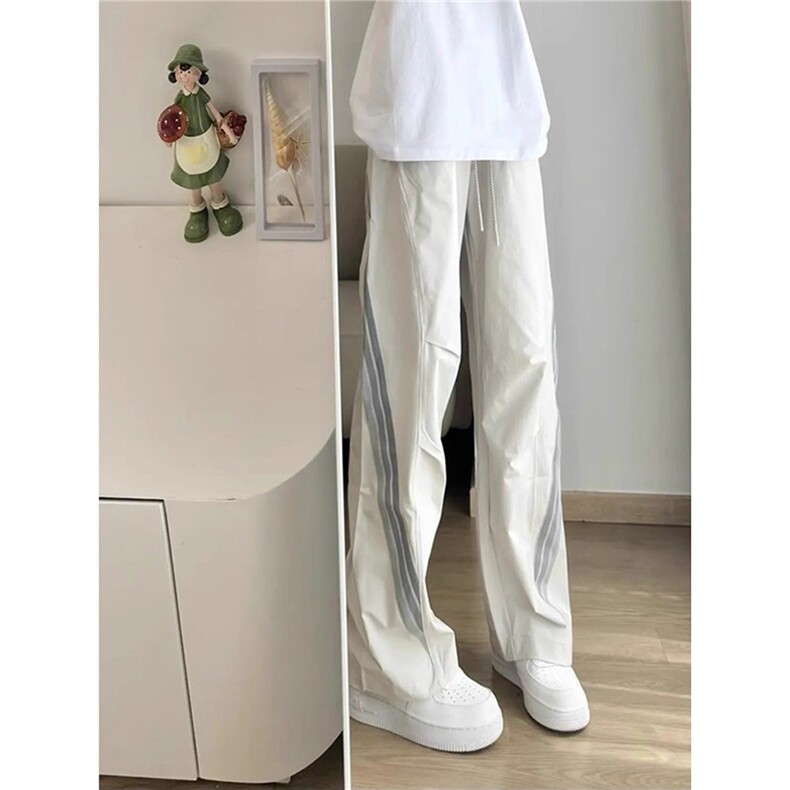 美式条纹拼接撞色伞兵裤男直筒速干工装防水冲锋裤子MKB29P40，男装工装外套，星座1013-5