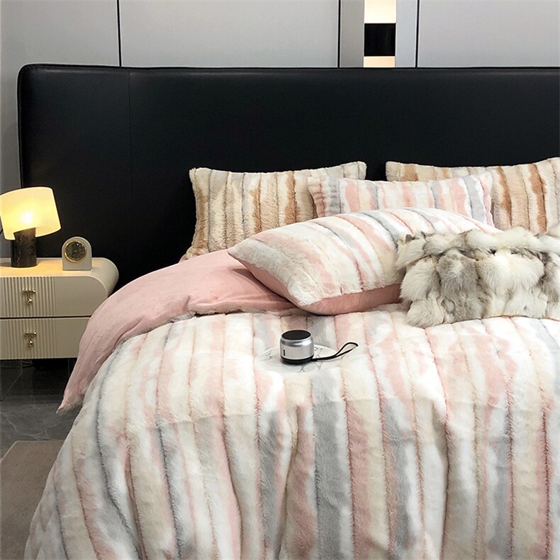 新款加厚保暖兔毛绒四件套,女装床品套件,一起卖家纺