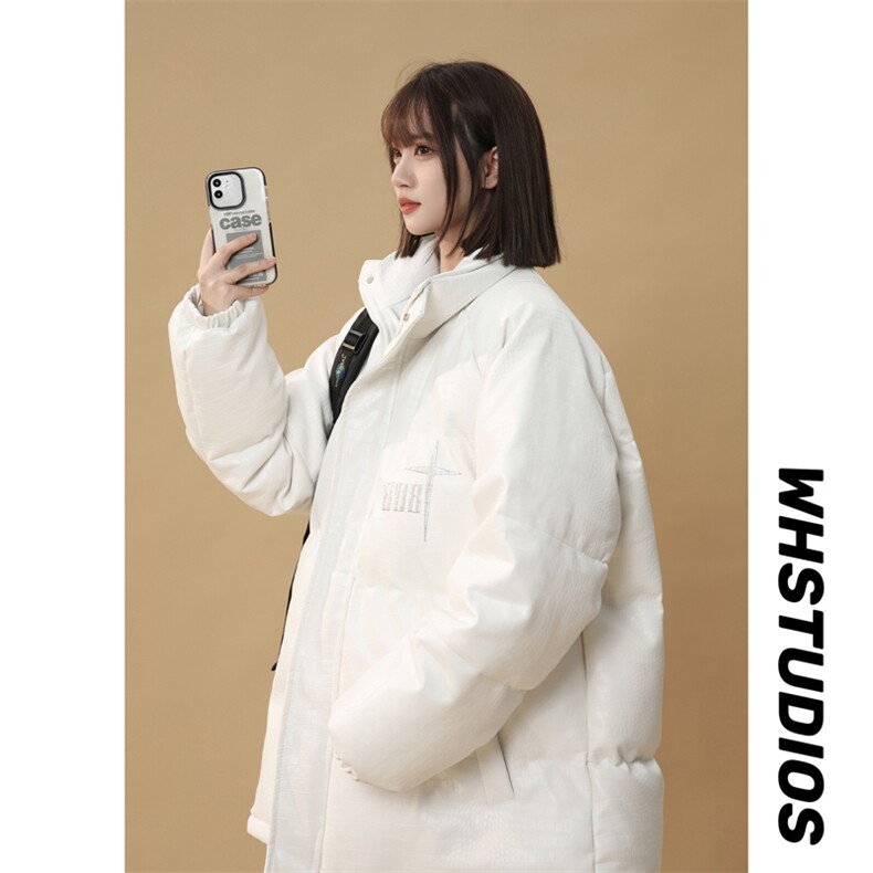 中性风鳄鱼纹PU皮棉衣棉服面包服立领印花棉袄皮衣外套【1611-P90,男装皮衣,星座207