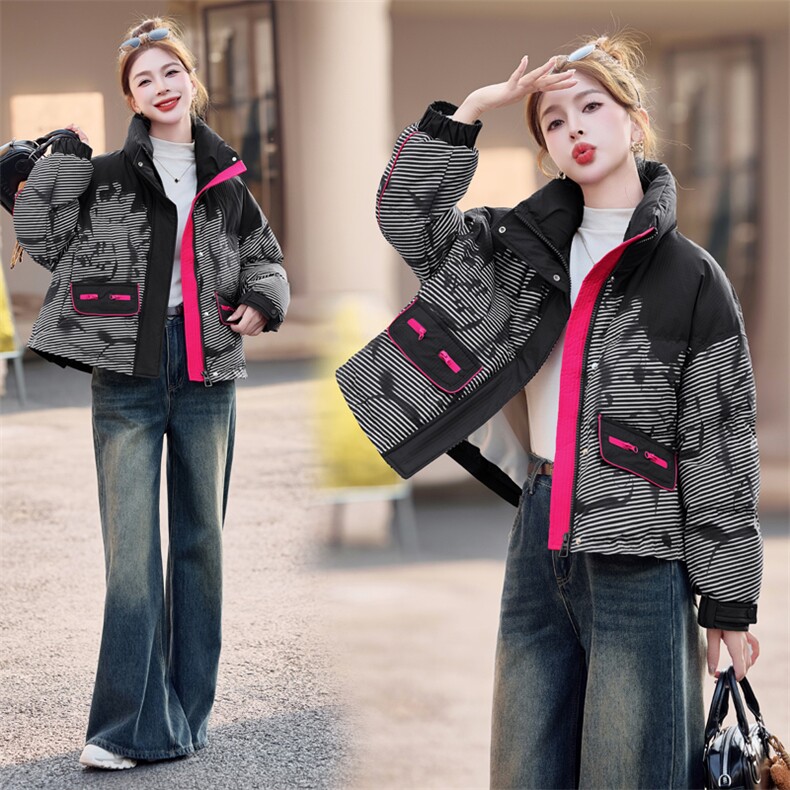 现货.短款宽松白鸭绒2025冬季新款羽绒服,女装羽绒服,布依丽人