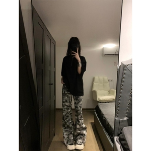 【有货】迷彩工装裤男款直筒宽松破坏感帆布裤子N0089LL-特P55图片