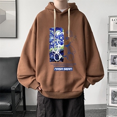 纯棉连帽卫衣男大码运动帽衫宽松薄WY2290-P35，男装卫衣，电商A040