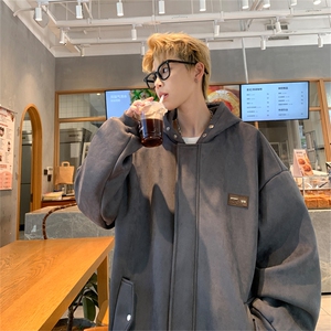 特P75控128控138 麂皮绒飞行服外套夹克男00%聚酯纤维JP2417图片