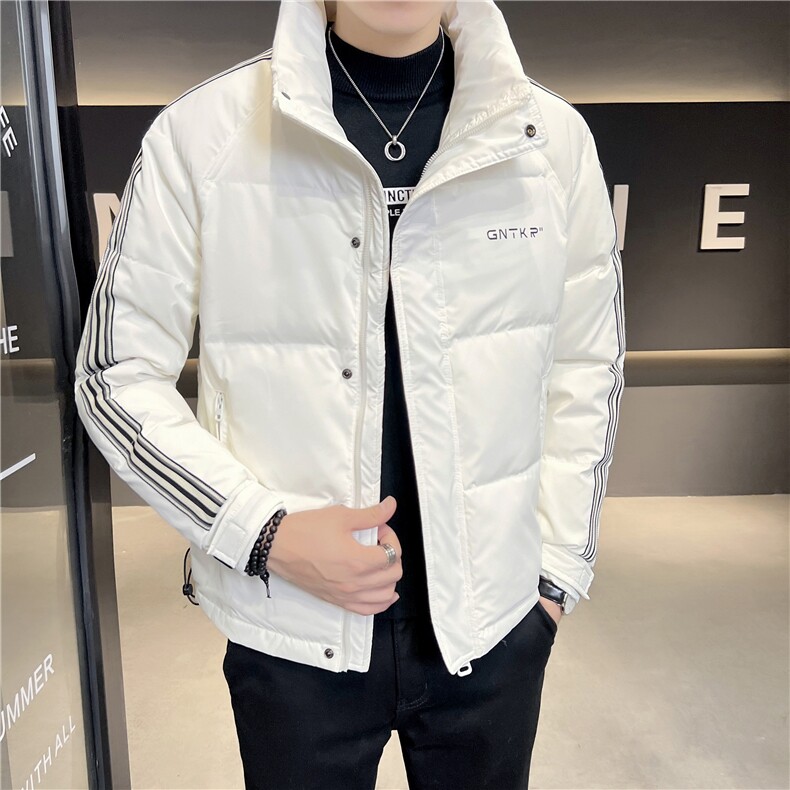 特价冬季店主风新款白鸭绒羽绒服立领休闲宽松外套男8071-P100,男装羽绒服,电商A413