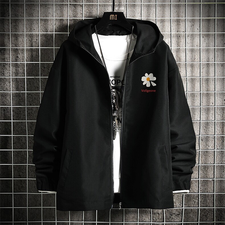 JK65059-P45连帽夹克男大码胖子棒球服上衣外套网格挂拍,男装夹克,电商A040A