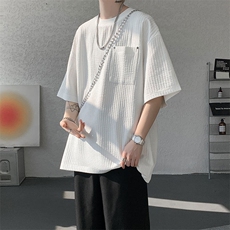 仓库现货T10138-特批35控68肌理感高品质圆领大码短袖T恤，男装T恤，电商A059