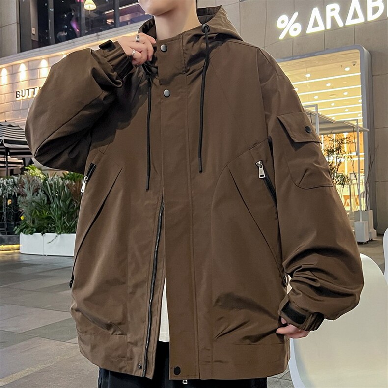 26春季大码男士户外连帽夹克外套8662-P75大码,男装夹克,星座209