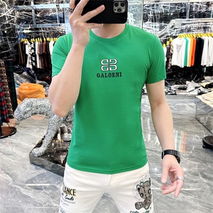 新款品质高端精品欧货夏季男T恤短袖潮流抖音A227B-A-739-P48图片