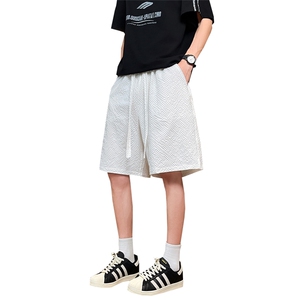 夏季泡泡纱新款男女同款短裤XZ102B-1-DK2505特P15图片