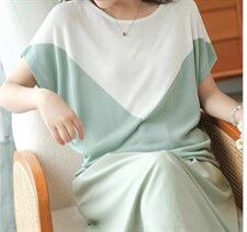 拼色圆领宽松短袖，其它，魅力元素