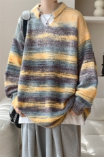 现货MY7137-特批65美式软糯秋冬设计感小众大码针织衫，男装针织衫/毛衣，电商A059
