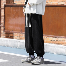 秋季雪尼尔阔腿卫裤cityboy休闲裤男直筒高街XD8815-P53控78，男装休闲裤，星座717