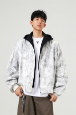 可二开假两件扎染大码M-5XL飞行夹克聚酯纤维JK78093P85控128，男装夹克，星座227-7