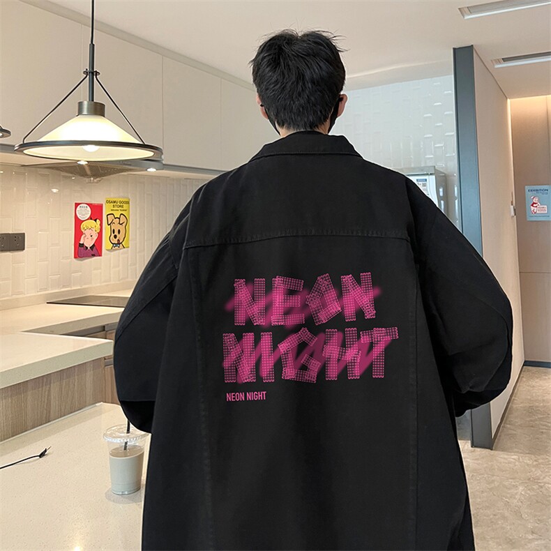 牛仔夹克男大码牛仔外套男茄克NJ77321-P60加绒款-P75,男装夹克,电商A040