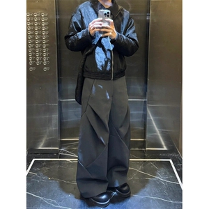HR52LL-特P45  cleanfit解构风西裤男垂坠感高级感裤子图片