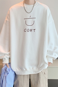 已注册400高克重华棉卫衣男秋新款宽松圆领大码WY9096/P35加绒P45图片