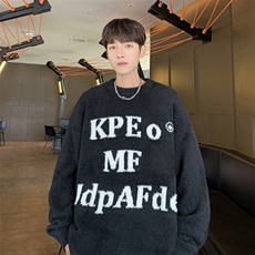B322P55秋冬字母宽松毛衣打底衫男装男港风，男装针织衫/毛衣，星座512-6