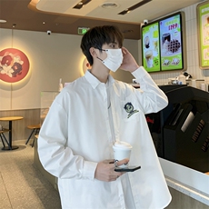 S01-P35学院风宽松型长袖衬衫，男装衬衫，星座1501-1