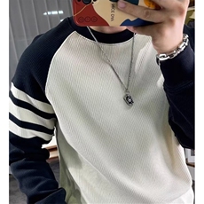 竖条拼接撞色卫衣秋冬季新款男士长袖圆领套头休闲卫衣W8259，男装卫衣，星座1116A（原606A-3）