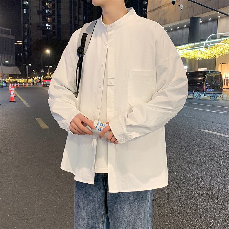 高街潮流衬衫潮牌宽松休闲上衣A161-6787-P46,男装衬衫,电商A161
