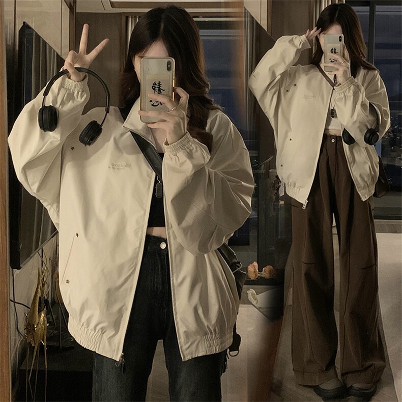 美式潮牌休闲工装外套女2024新款秋季登山夹克冲锋衣C800-P100,男装夹克,星座911-2(原星座613-2）