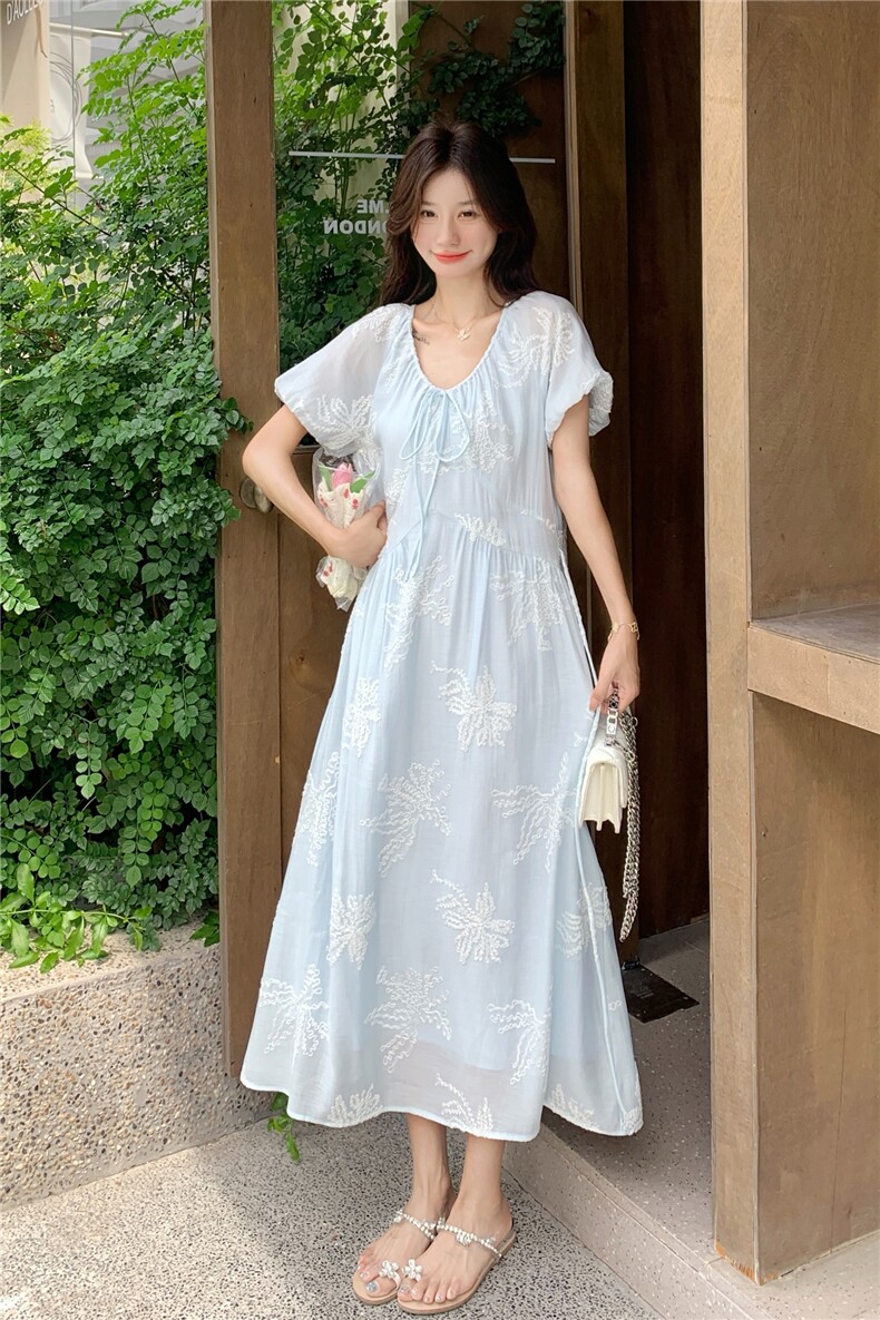 【现货】连衣裙女2025夏季新款短袖裙子2C227/2551/P155K218,女装连衣裙,2C227