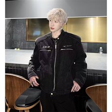 312-P63美式高级感短款牛仔夹克男春秋季新款高街，男装夹克，电商B323A
