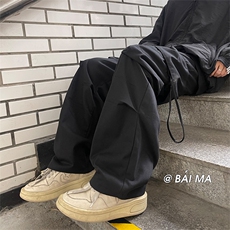 美式高街5工装直筒裤男潮牌hiphop阔腿拖地裤XZ211-1-K2202-P65，男装工装外套，星座211-1