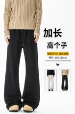 加绒加厚重磅卫裤男微喇美式高街190直筒弯刀裤休闲裤子KZ070P50，男装休闲裤，电商B312