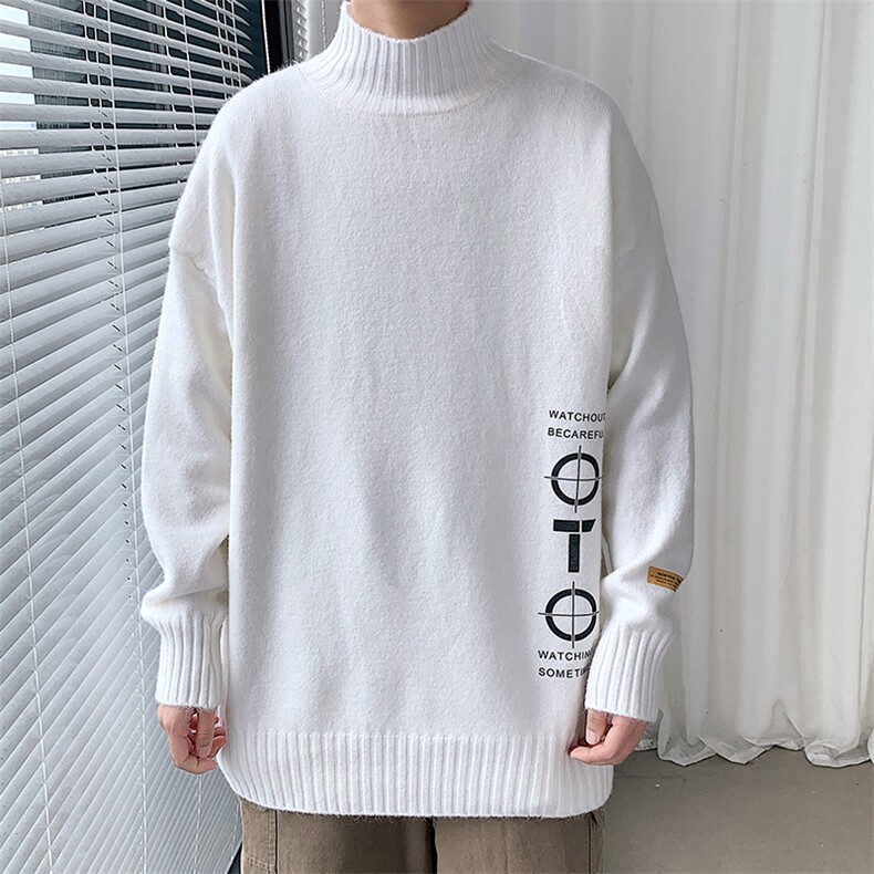 M18114-P45加绒款-P65半高领毛衣男士大码针织衫男毛线衣男,男装针织衫/毛衣,电商A040