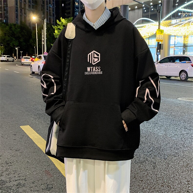连帽卫衣男春秋季美式潮牌情侣宽松上衣服A168-WGWY06-TP48,男装卫衣,电商A168